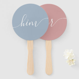Baby Shower spel handventilator voor haar of hem Handwaaier