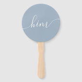 Baby Shower spel handventilator voor haar of hem Handwaaier (Voorkant)