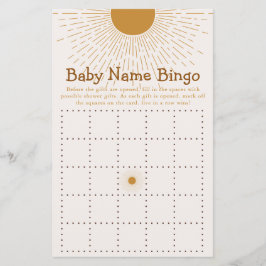 Baby shower spel hier komt de zoon bingo