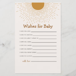 Baby shower spel hier komt de zoon wenst voor