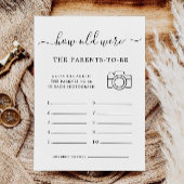 Baby shower spel Hoe oud waren de toekomstige oude Kaart