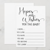 Baby shower spel, Hoop voor baby, baby shower (Voorkant / Achterkant)