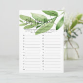 Baby Shower Spel Kaart Baby Naam Race (Staand voorkant)