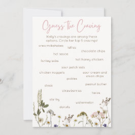 Baby Shower Spel Notitiekaartje