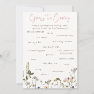 Baby Shower Spel Notitiekaartje
