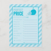 Baby shower spel - Perfecte prijs - Blue Whale Uitnodiging Briefkaart (Voorkant)