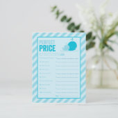 Baby shower spel - Perfecte prijs - Blue Whale Uitnodiging Briefkaart (Staand voorkant)