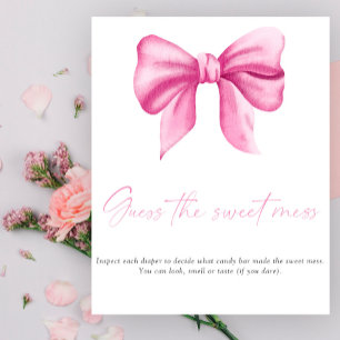 Baby shower spel raad de zoete rommel poster