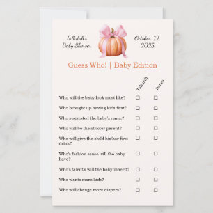 Baby shower spel   Raad eens wie! Baby Edition