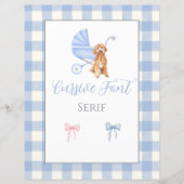 Baby shower  Spel Sjabloon (Voorkant)