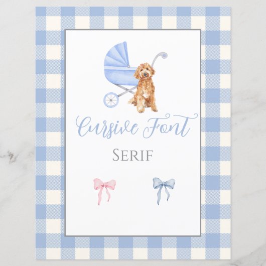 Baby shower  Spel Sjabloon (Voorkant)