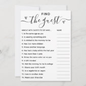 Baby shower spel Vind de gast minimalistische Kaar Kaart (Voorkant)