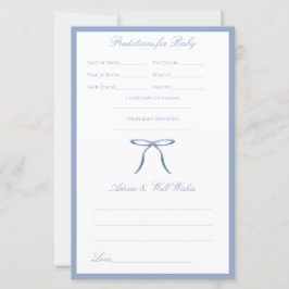Baby Shower Spel voor Baby Jongen met Blauwe Strik
