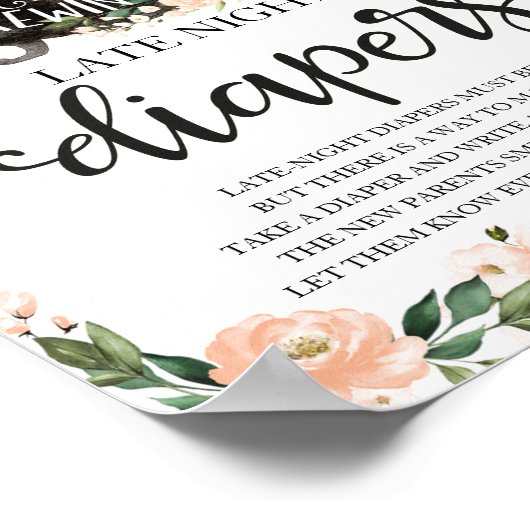 Baby shower Spel voor 's nachts 's nachts in haall Poster (Hoek)