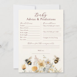 Baby shower Spel Voorspellingen Advies Wensen Kaart