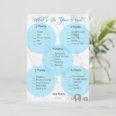 Baby shower Spel "Wat zit er in je tas?" Kaart (Staand voorkant)