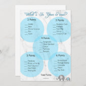 Baby shower Spel "Wat zit er in je tas?" Kaart (Voorkant / Achterkant)