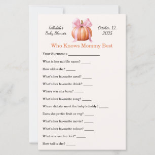 Baby shower spel [ Wie kent mama het beste   plezi