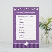 Baby Shower Spel - Woordpuzzel (Staand voorkant)