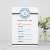 Baby Shower Spel - Woordpuzzel (Staand voorkant)