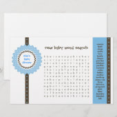 Baby Shower Spel - Woordzoekers (Voorkant / Achterkant)