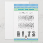 Baby Shower Spel - Woordzoekers (Voorkant / Achterkant)