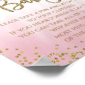 Baby Shower Spel 'Zeg niet Baby' Poster (Hoek)