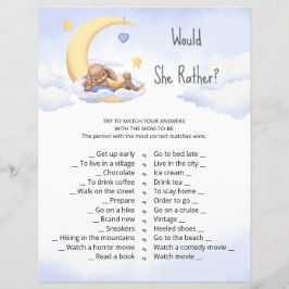Baby shower spel "Zou ze liever?"