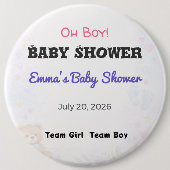 Baby Shower Speldje | Team Meisje | Team Jongen | (Voorkant)