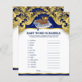 Baby shower Spelen van Afrikaanse prins (Voorkant / Achterkant)