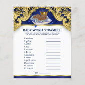 Baby shower Spelen van Afrikaanse prins (Voorkant)