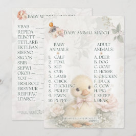 Baby Shower Spelkaart | Baby Woord Door Elkaar Advieskaart