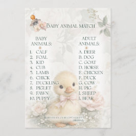 Baby Shower Spelkaart | Baby Woord Door Elkaar Advieskaart