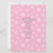 Baby shower spelkaartNursery Rhyme Game Snowflake Kaart (Achterkant)