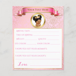 Baby Shower Spellen Roze Goud Afro-Amerikaans