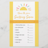 Baby shower spelletje adviesprijs, Sun Miracle Flyer (Voorkant)