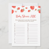 Baby Shower spelletjes Baby Shower ABC kaart met z (Voorkant)