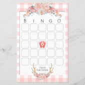 Baby shower Spelletjes Bingo BOHO Baby shower Kora Flyer (Voorkant)