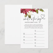 Baby shower Spelletjes Kerst Baby shower Party Kaa Informatiekaartje (Voorkant / Achterkant)