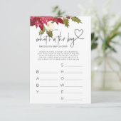 Baby shower Spelletjes Kerst Baby shower Party Kaa Informatiekaartje (Staand voorkant)