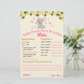 baby shower spelroze en grijze olifantenkaarten (Staand voorkant)