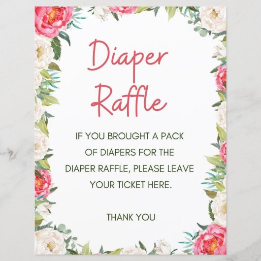 Baby shower Spelroze en ivoren flesjes (Voorkant)