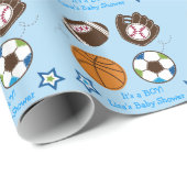 Baby shower sport cadeaupapier (Rol Hoek)