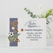 Baby shower sport kaart (Staand voorkant)