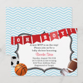 Baby shower sport kaart (Voorkant / Achterkant)