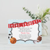 Baby shower sport kaart (Staand voorkant)