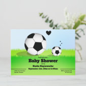 Baby shower Sport Soccer Kaart (Staand voorkant)