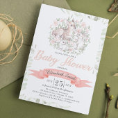 Baby shower Spring Deer Bunny Kaart
