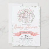 Baby shower Spring Deer Bunny Kaart (Voorkant)