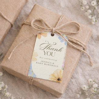 Baby shower, Spring, Floral, Summer,Gender neutral Cadeaulabel